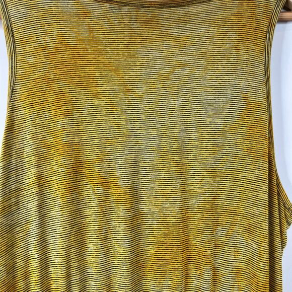 KAVU Womens Spartadress Small Sleeveless Tank Dress Gold Yellow Stripe Pockets - Picture 6 of 12
